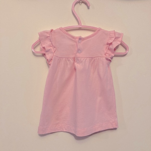 Carter’s • Pink Ruffle Baby Girl Tee Elephant Shirt Size 0 - 3 Months - Picture 4 of 5